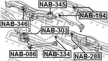 FEBEST NAB-346 Mounting, axle beam